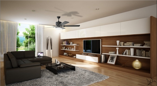 Black color version KaiyoKukan Oka 181 ceiling fan 