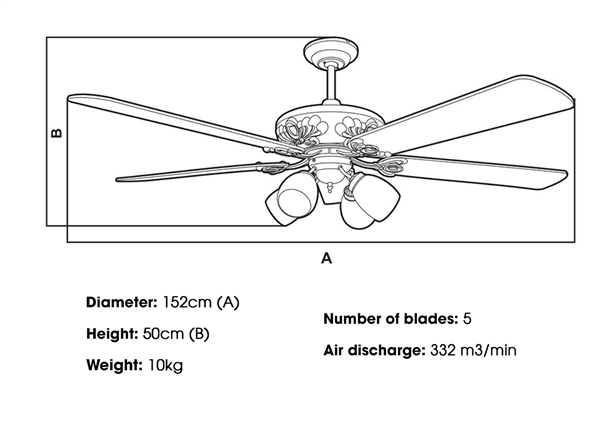 KaiyoKukan Kiku 3301  ceiling fan is suitable for what kind of space?