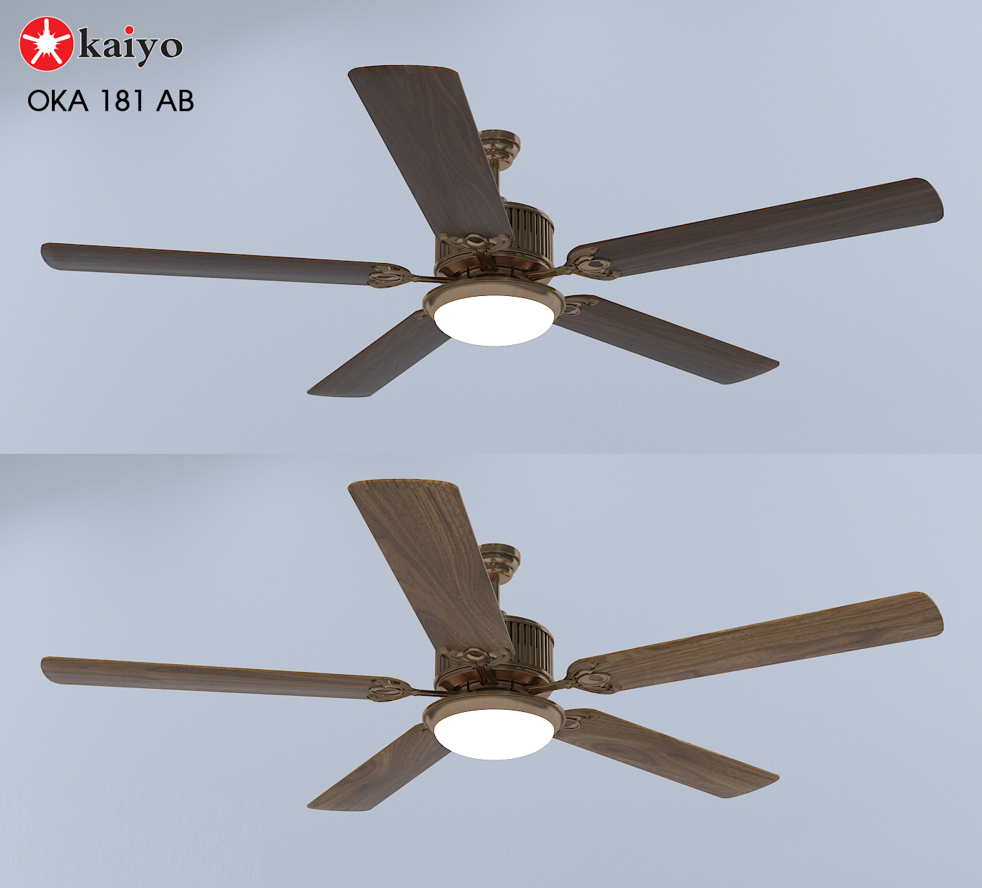 3DMAX quạt trần KaiyoKukan OKA 181 AB