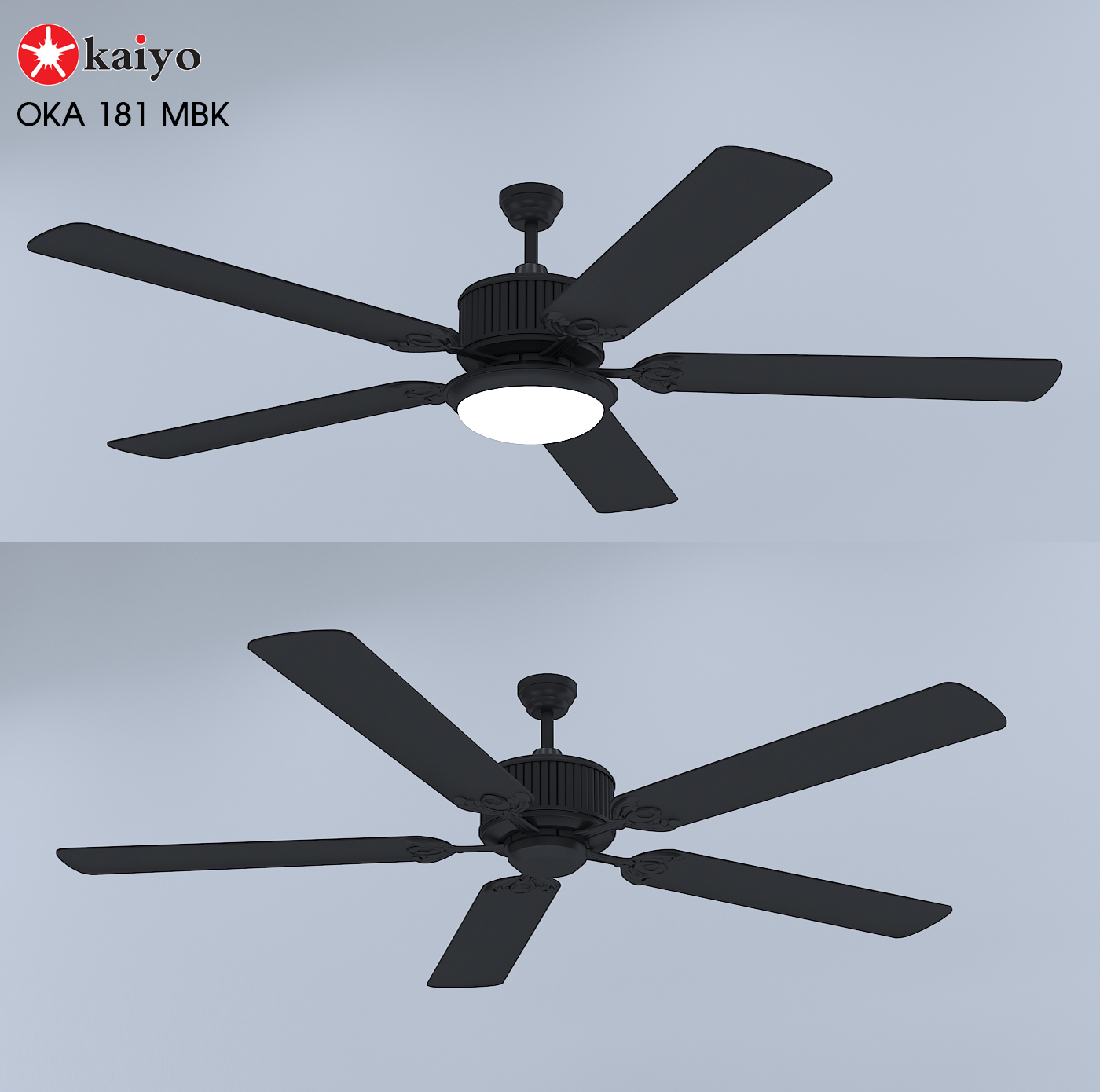 3DMAX quạt trần KaiyoKukan OKA 181 MBK
